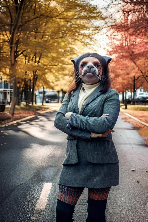 A photo portrait of a cute walrus-woman hybrid as a buisiness-woman, during daytime in fall, in 8k resolution.
<lora:LowRA:0.6>