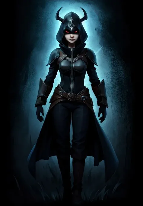 <lora:demon_hunter:0.8>, demon_hunter, portrait, smirk, darkness, black clothes, (cognitive, dramatic, enchanting, imaginary, methodological:1.3)