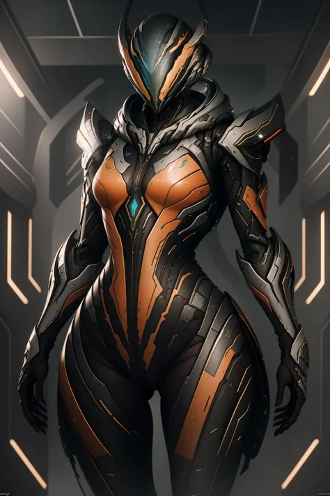 stylized style, Overwatch style female character concept, full body back and front view, robot detailed face with round eyes, bear theme, body covered with armor