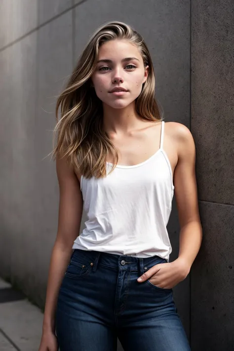 EmiliaT, PA7_Photo, Street photography, Gorgeous, early twenty, woman, Medium hair, Straight hair, Light Brown hair, Hazel eyes, Flat Cupid's Bow lips, Peach lips, Confused, Medium breasts, Hipster dress, Bootcut jeans, Backlight, Glare, Moonlight, Hailstorm, Concrete wall background, Pentax K-1 Mark II, 25mm prime lens, Medium shot, BREAK PA7_Portrait-FL, Eye level, Lomochrome, ((Infraed filter)), (((PA7_Human-Likeness)))
<lora:add_detail:0.5>