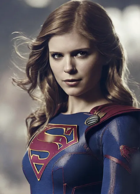supergirl costume, a photo of sks woman, ((detailed face)), ((canon m50)), ((award winning)), (High Detail), Sharp, 8k, Cinematic lighting, soft lighting, greg rutkowski, trending on artstation, intricate, gothic clothing, victoria secret,, <lora:locon_katemara_v1_from_v1_64_32:1.25>