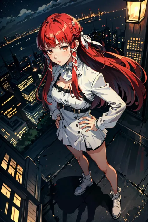 ((masterpiece, best quality))
<lora:Persona3Chidori:0.8>
Persona3Chidori, 1girl, solo, long hair, red hair, overlooking a cityscape at night from a skyscraper, short dress, standing with hands on hips