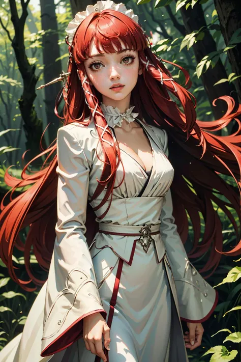 ((masterpiece, best quality))
<lora:Persona3Chidori:0.8>
Persona3Chidori, 1girl, solo, long hair, red hair, Deep in a mystical forest, surrounded by ancient ruins, wearing an ethereal, flowing gown, with arms folded