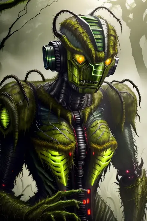 ( swampstyle monster:1.1) (robot :1.2) with lights and wires , (horror:1.2), nightimare fuel ,( full body shot:1.0) , (8k uhd) RAW proffesional photograph, (photorealistic:1.4), high resolution, detailed, raw photo, sharp details, rich colors, hyper realistic, lifelike texture, dramatic lighting, trending on artstation <lora:swampstyle:0.8>