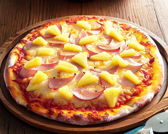 (best quality, masterpiece),pineapple_pizza, pizza, table <lora:wrong_pizza-08:1>