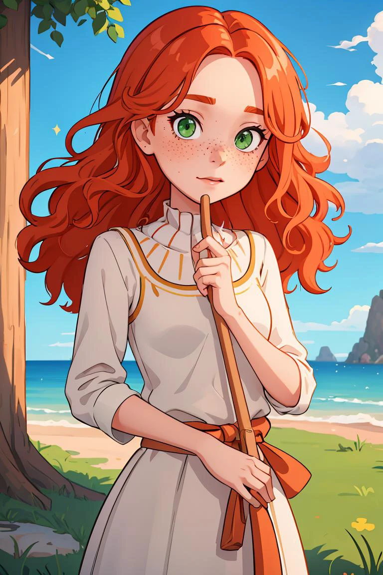 (masterpiece, best quality), 1girl, <lora:NSGingerPortia:1> NSGingerPortia, NSGingerPortia, freckles, green eyes