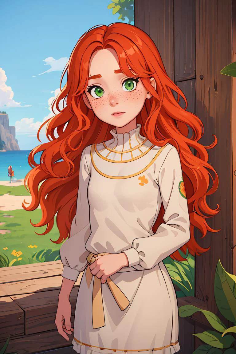 (masterpiece, best quality), 1girl, <lora:NSGingerPortia:1> NSGingerPortia, NSGingerPortia, freckles, green eyes