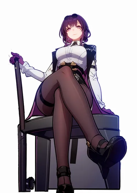 (hyper extreme detailed),(masterpeace),(hyper extreme),(photorealistic),CG,1girl,indoors,<lora:asuka_hina_adult:1> asuka_hina_adult,brown hair, wavy hair, long hair,green eyes, white coat,black shirt,miniskirt, garter straps, stocking,high heels, full body,