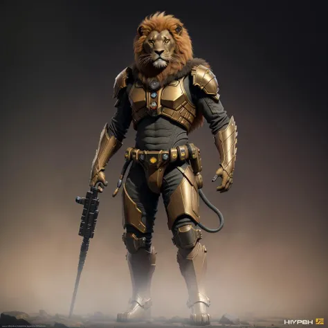 a fantz (creature:0.4)|lion:0.5) portrait with a scfi costume, dynamic composition, cinematic lighting, warm and vibrant colors, art by Sam Weber and Michael C Hayes, 8k, trending on artstation, hyper detailed, cinematic, <lora:creaturesPortraits_v10:1>