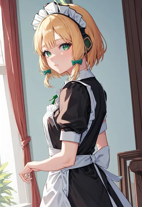 best quality, masterpiece, highres, solo, (midori_bluearchive:1.10), (maid:1.40), (long maid dress:1.15), 22 <lora:midori_bluearchive:0.80>