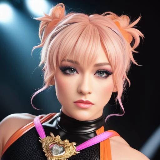 jamiehayter-4800 is a professional wrestler, in a wrestling ring, wearing((orange and pink wrestling outfit, fur coat, wrestling championship belt)), (raw photo:1.2),((photorealistic:1.4))best quality ,masterpiece, illustration, an extremely delicate and beautiful, extremely detailed ,CG ,unity ,8k wallpaper, Amazing, finely detail, masterpiece,best quality,official art,extremely detailed CG unity 8k wallpaper,absurdres, incredibly absurdres, huge filesize, ultra-detailed, highres, extremely detailed,beautiful detailed girl, extremely detailed eyes and face, beautiful detailed eyes,light on face,cinematic lighting
