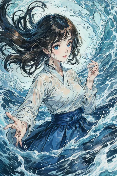 1girl,beautiful_face,detailed skin,water,waves,filled with water energy,water magic,splashing,cowboy shot,hanfu,large breasts,narrow waist,
Best quality,masterpiece,ultra high res,haifeisi,<lora:æµ·é£ä¸v4.1:0.65>, breathtaking, marvelous composition, cinematic light, dynamic background, elegant, intricate, sharp focus, extremely detailed, stunning, gorgeous, striking, rich deep colors, ambient, epic, modern, romantic, inspiring, inspired, beautiful, symmetry, illuminated, pretty, clear, perfect, artistic, awesome, full color, pure, noble, positive, wonderful, delicate, cute