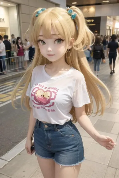 masterpiece, best quality, 1girl, (/RIKA JOUGASAKI/), earrings, jewelry, looking at viewer, shirt, solo, mall, stand <lora:RIKA_JOUGASAKI-000012:0.7>