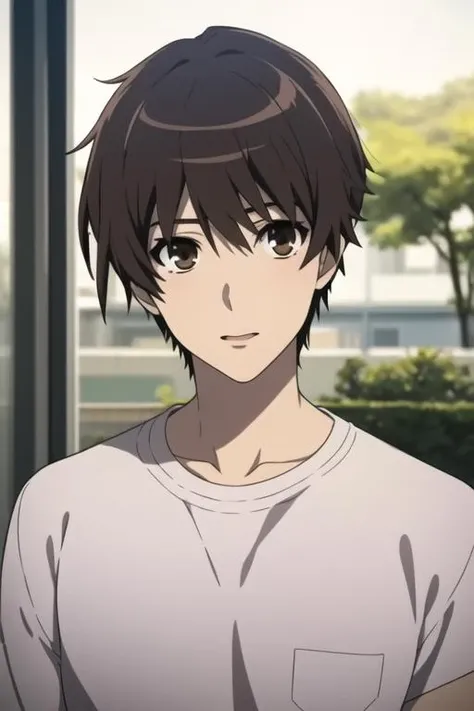 masterpiece, best quality, high quality, 1boy, solo, male focus, looking at viewer, upper body, <lora:sakakibara_kouichi:0.76>, sakakibara_kouichi, brown hair, brown eyes, , <lora:Realism-10:0.20>, Realism