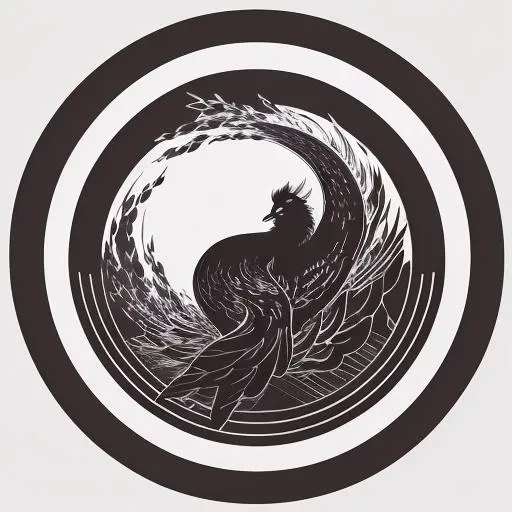 Kamon ,animal, border <lora:Kamon_japanese_crest_V1-21x3:1>