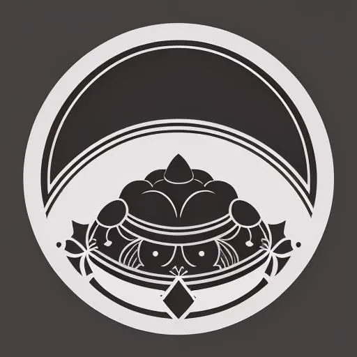 Kamon, object, symmetrical, border <lora:Kamon_japanese_crest_V1-21x3:1>