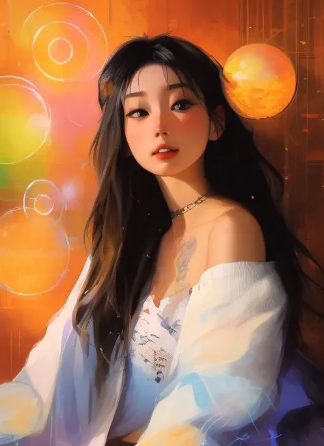 samdoesarts style drunken beautiful woman as delirium from sandman, (hallucinating colorful soap bubbles), by jeremy mann, by sandra chevrier, by dave mckean and richard avedon and maciej kuciara, punk rock, tank girl, high detailed, 8k, <lora:Kang_Hyewon_V4b-000005:0.9>