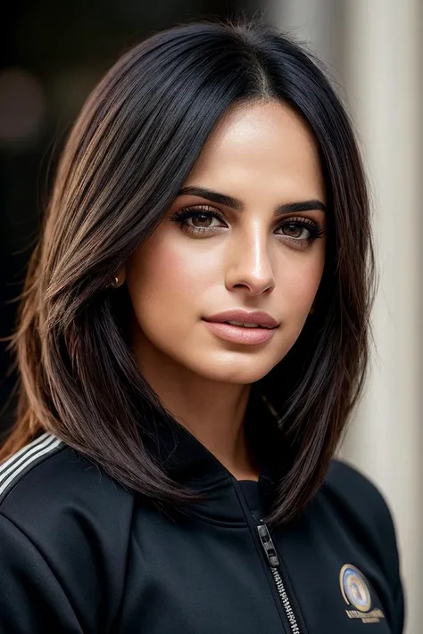 photo of beautiful (amalmah3r:0.99), a woman in a (cafeteria:1.1), perfect hair, hair blowing in the wind, wearing (tracksuit:1.2), modelshoot style, (extremely detailed CG unity 8k wallpaper), professional majestic (photography by yousuf karsh:1.1), (Canon EOS Rebel T7 DSLR Camera), 24mm, exposure blend, hdr, faded, extremely intricate, High Detail, Sharp focus, dramatic, soft cinematic light, (looking at viewer), (detailed pupils), cute smile, 24mm, 4k textures, soft cinematic light, adobe lightroom, photolab, elegant, ((((cinematic look)))), soothing tones, insane details, hyperdetailed, low contrast