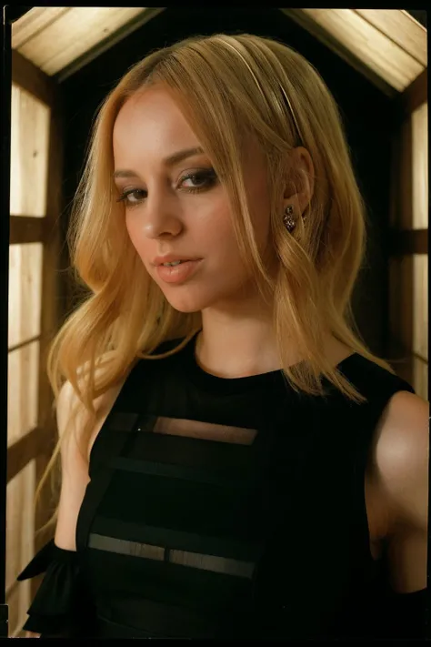 Beauty photo,
<lora:KiraThorn+_v1.0:.75> KiraThorn
female in a country night wood cottage background, 
in style of
Anna Devs and Daniel Rueda, Dream-like, Surreal     Medium format, natural light    Surreal, atmospheric, evocative, Early 2000s Atelier Versace Haute Couture (Dress:1.2), rocker-chic hairstyle, 
<lora:epiC35mm:1>