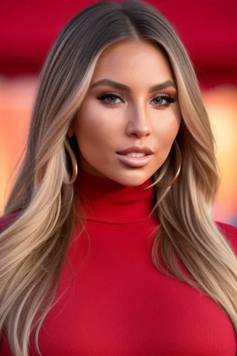 photo of extremely sexy (khltre-200:0.99),  a woman (wearing a turtleneck jumper),on a premiere movie event, standing on the red carpet, (focus on face:1.2), (masterpiece:1.2), (photorealistic:1.2), (bokeh), (best quality), (detailed skin:1.2), (intricate details), (8k), (HDR), (cinematic lighting), (sharp focus), (close-up:1.2)