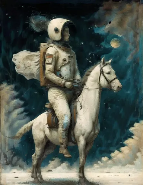 astronaut on horseback,DarkSurrealism
<lora:DarkSurrealismAI:1>