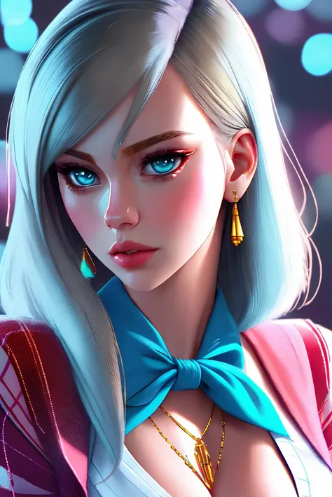 silk scarf,

redshift style, (analog style:1.2), sexy,

realistic, photo shoot, professional, high contrast,

[Nina Dobrev|Emma Stone], 1girl, solo, expressive look, hearts, light blue eyes, detailed eyes, eyes by Ilya Kuvshinov style, sharp pupils, realistic pupils,
very long hair, flowing hair, aqua hair, glitter makeup, gloss lips,

stud earrings, jewelry, gold necklace, perfect face,

upper body, small lips,

face shot, (closeup:1.2), (extreme closeup:1.2), cleavage, breast focus, from above,
masterpiece, best quality, HDR, viewpoint, highest quality, sharp focus, looking at viewer, facing viewer,  8k, abstract background, colorful background, pink hearts in background,
skin pores, intricate skin texture, realistic skin,
asymmetrical bangs, hair flaps, button-up shirt, cyan shirt, serafuku, school girl uniform, cardigan,

[(colorful explosion psychedelic paint colors:1.2)::0.2],  cromulent, cold,

dynamic lights, bokeh, glowing background, <lora:hauteCoutureSilk_v10:1>