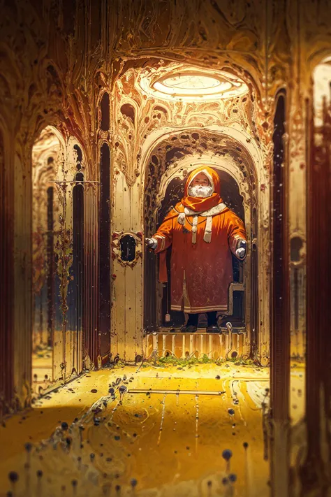 best quality, no humans, santa plush, short hair, huge glass cylinder, vehicle, (tunnel, european architecture, moscow metro:1.3), scarf, extremely detailed, masterpieces <lora:soapbubblefilm_lora_unetonly:0.8>