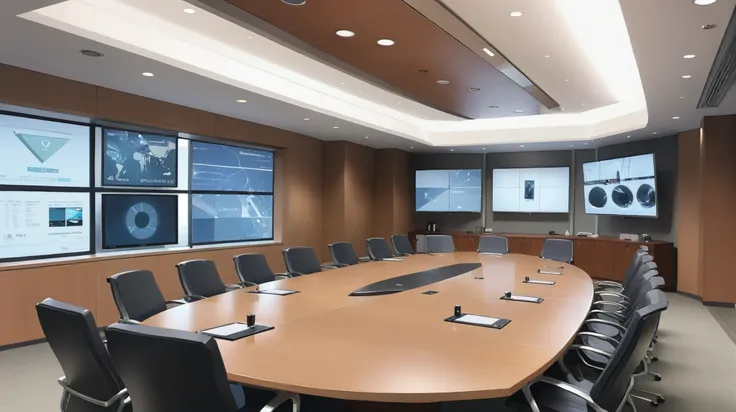 Corporate Boardroom with Advanced Surveillance