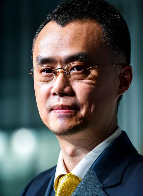 (masterpiece, best quality, awards winner) close up portrait Changpeng Zhao Binance CEO (as android:1.5, metall deails in the face:1.5), chinese man, 1 man, epic character composition, by ilya kuvshinov, alessio albi, nina masic, sharp focus, natural lighting, subsurface scattering, f2, 35mm, film grain
<lora:CZ_2_CH:1>