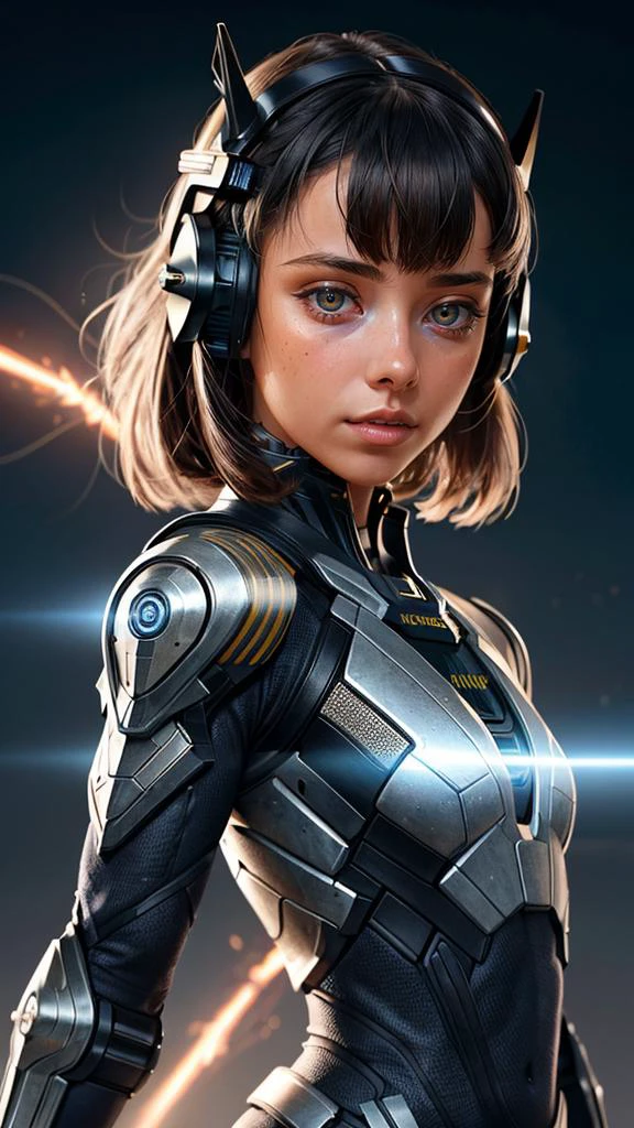 1girl, science fiction, static, electrical discharge, helmet, OverallDetail , mad1sonbeer