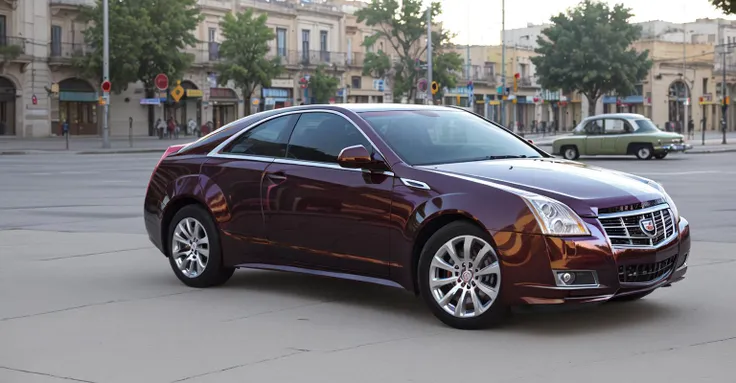 (establishing shot:1.5) high-resolution 8k photograph of a pink metallic 2014cts in downtown Havana at noon, (studio lighting), sharp focus, shallow depth of field, bokeh, lens flare, <lora:2014cts2-000016:0.4>