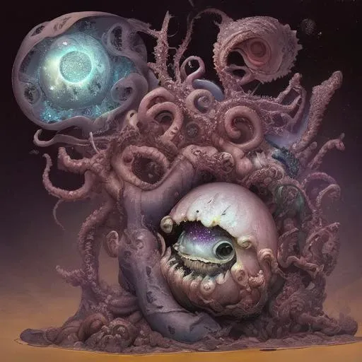 cosmic horror, broken, planets, tentacles and teeth, nautilus, infection, clam <hypernet:cosmicangelASurrealAnd_cosmicangelv1:0.5>
