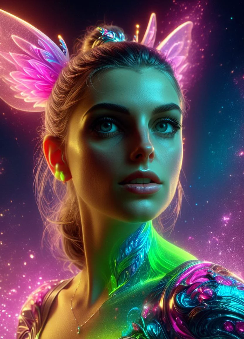 (full body shot:1.5), young Woman <lora:derv-etmgc-SDXL-CIVITAI:1.8> derv-etmgc, subsurface scattering, ultra hd, 4k, high def, Photorealistic, Hyperrealistic, Hyper detailed, analog style, realistic, masterpiece, best quality, ultra realistic, 8k, Intricate, High Detail, film photography, soft lighting, heavy shadow, Ombre color scheme of neon pink, neon blue, neon yellow, neon green
