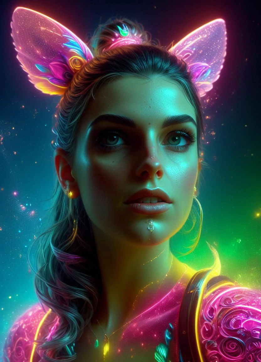 (full body shot:1.5), young Woman <lora:derv-etmgc-SDXL-CIVITAI:1.8> derv-etmgc, subsurface scattering, ultra hd, 4k, high def, Photorealistic, Hyperrealistic, Hyper detailed, analog style, realistic, masterpiece, best quality, ultra realistic, 8k, Intricate, High Detail, film photography, soft lighting, heavy shadow, Ombre color scheme of neon pink, neon blue, neon yellow, neon green