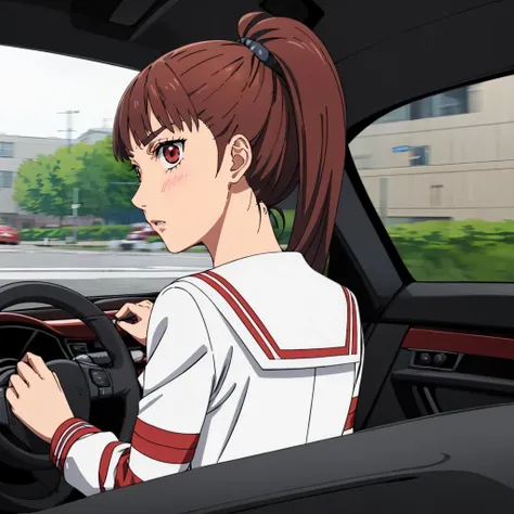 <lora:NozomiKitahara001:0.7>,solo,
NozomiKitahar,1girl,
sailor_shirt,white shirt,long sleeves,
sitting,driving,handle,serious,behind the wheel,