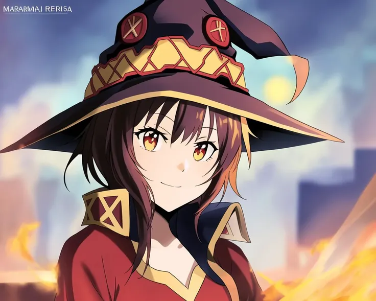 portrait of megumin,witch hat,art by asmaria,<lora:Asmaria15:1>