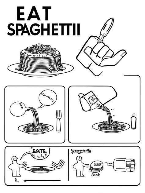 Eat spaghetti <lora:ikea_instructions_xl_v1_5:1>