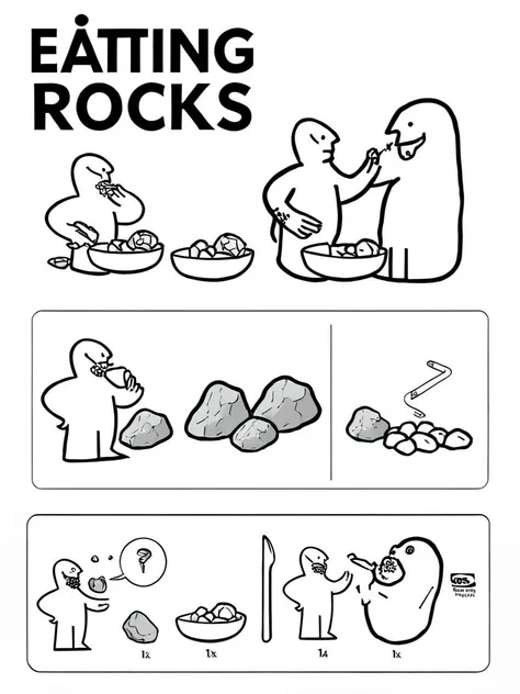 Eating rocks <lora:ikea_instructions_xl_v1_5:1>