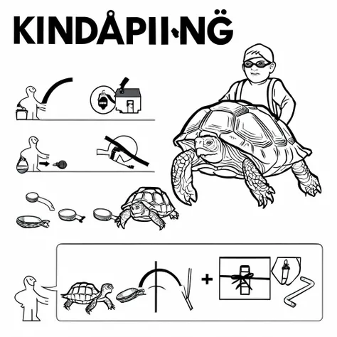 Kidnapping a Tortoise <lora:ikea_instructions_xl_v1_5:1>