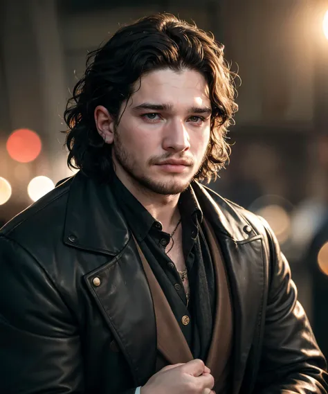 cinematic photo, handsome actor Kit Harington, 35mm photograph, film, bokeh, professional, 4k, highly detailed