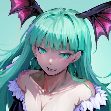 1girl.  <lora:Morrigan Aensland:1>, , bat wings,  [Morrigan_Aensland15000:0.75]
