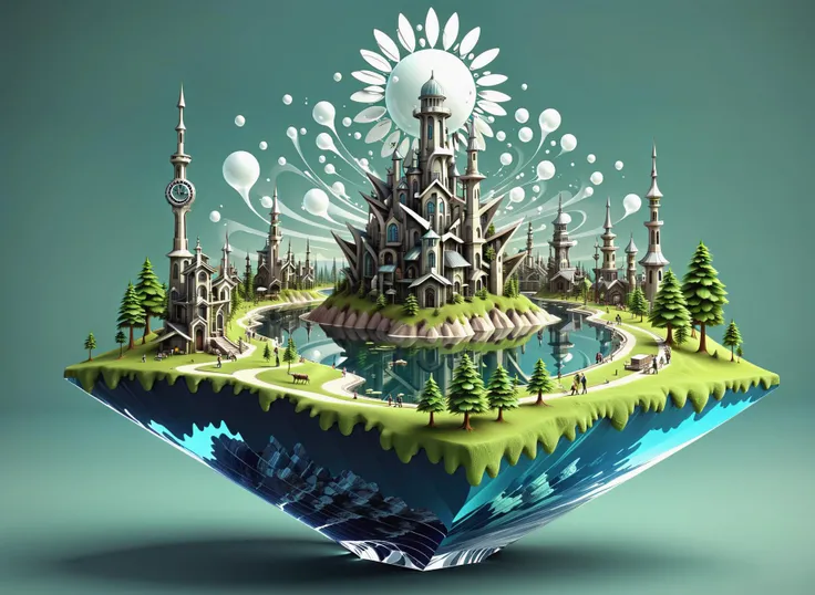 solarpunk, (green energy:1.2), wind turbine, grasslands, meadows, lakes, waves, forests, Utopian city, green/blue/white <lora:Maximalist_Drawing_BW:0.89>, fractal, PStyl3, negative space, abstract, hyper-detailed, hyper-realistic, hyper-maximalist, extreme life-life, extreme intricate, <lora:BG2_dpep4+silicon29dim64:1>, <lora:sdxl_isoland:1>, iso island, contained in aquarium, glass aquarium