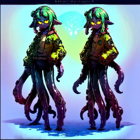 (8k uhd, masterpiece, best quality, high quality, absurdres, ultra-detailed), (solo, 1girl:1.5) lovecraftian, (green tentacle hair, green tentacle legs, eldritch_abomination:1.2) scylla, eldritch, monster girl, <lora:Cthulhu:0.35>, <lora:add_detail:1.35>, <lora:splatoon:0.5>, (leg tentacles:1.35), <lora:detailed_eye_V2:1.0>, overcoat, bulletproof vest, <lora:colorfix:1.25>, <lora:edgElegant:1.0>, edgelegant, flat chest, piercing glowing eyes, <lora:Scylla:1.0>, submerged, clothed, uniform, eight tentacle legs, squid lower half, smug, floating hair, hovering, human skin, green tentacles, <lora:akairiot:0.45>, pale skin, <lora:breastsizeslideroffset:-1.0>, elf ears, underwater background, loose clothes, flappy sleeves, long sleeves, face, <lyco:image_compositionLoCon:1.0>, character focus, (tentacles for legs:1.35), tentacles, fused at hip, <lyco:aiomonstergirls_aiov2LoraLocon:1.35>, many tentacles,