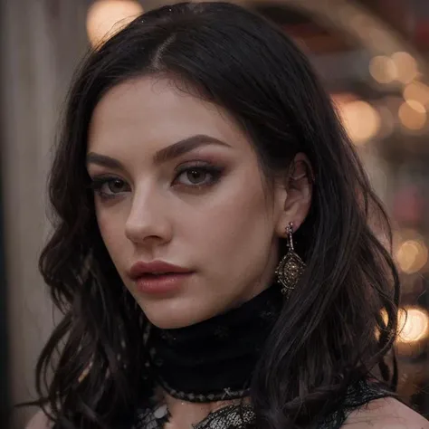 (masterpiece:1.2), (best quality,:1.2), 8k, HDR, ultra detailed, ((photorealistic)), professional light, cinematic lighting, fashion photography, ambient lighting, face lighting, Mason, <lora:Mason-10:1>, earrings, choker, dark makeup, wild and messy hair, ((portrait shot)), dynamic pose, <lora:detail_slider_v4:2>, OverallDetail, fhanddetail:1.4, ffacedetail:1.4, skindetail, hairdetail, looking at viewer, epiCPhoto, turtleneck pullover