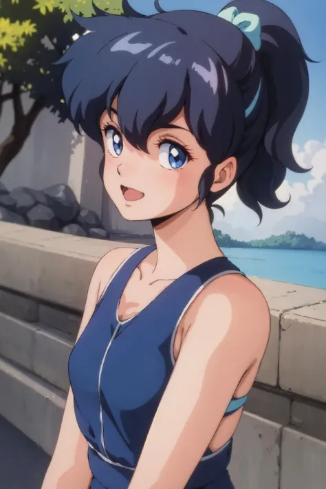 masterpiece, best quality, solo, 1girl, outdoor,
 <lora:mikiV1:0.8>miki,ponytail,