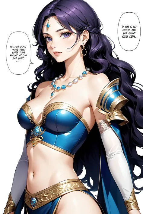 (masterpiece, best quality),  intricate details,
1girl,    <lora:leila-ff-richy-v1:0.8> leila, wavy hair, midriff, navel,necklace, earrings, jewelry, single shoulder pad, purple hair, 
 <lora:1655868092718746668:0.8> speech bubble, comic panels,