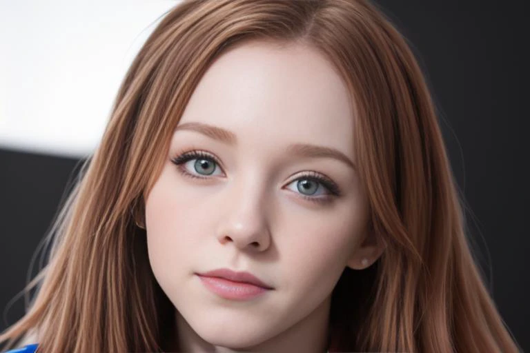 portrait of DEN_madi_collins, headshot, face focus, black background, plain top,
photorealistic, detail, high detail