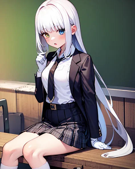 (masterpiece, best quality), ultra detailed, 8k unity wallpapers, CG, illustration, colorful, cinematic shadow, extremely detailed and beautiful background, wide-angle lens,extremely detailed and beautiful face, extremely detailed and beautiful eyes,
virtual youtuber, kagura mea, 1girl, solo, perfect female figure, alternate costume, alternate hairstyle, blue_and_yellow_eyes, (heterochromia:1.3), (long hair, very long hair, straight hair,long straight hair:1.3) (no hat, no gloves ,no headwear:1.5)
school uniform, schoolgirl, seifuku,skirt, necktie, jacket, socks, blazer, open clothes, cardigan, school uniform, kneehighs, black jacket, shirt, collared shirt, plaid, open jacket, plaid skirt, miniskirt, tachi-e, white shirt, long sleeves, plaid necktie,
classroom, indoors, sitting,
