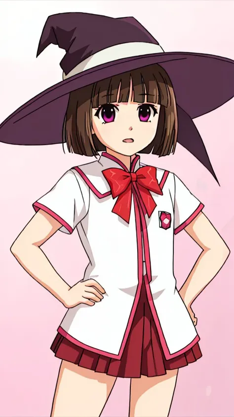 <lora:Rosario+Vampire_v1:0.5> 1girl solo Yukari posing <lora:DuckCute:-0.5>