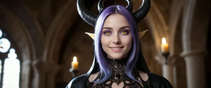 Radiant figure and has (smaller breasts:0.5) breasts of Sculpted shape, , Well-defined and Toned hips , Luscious butt , light blue eyes a yellow colored skin, succubus with (bat horns and wings and tail) and (( demonic purple eyes, )) , Captivating Grin and Bright Smile ,
at the border of a a dreamy mysterious small castle in the style of matte painting , cinematic lighting volumetrics dtx and sharp focus and Gaussian Blur , , smooth Edward Gorey , we are indside of a church which is built and decorated in the mixed style of Pencil Sketch painting , sunbeam and hard lighting sharp focus and Zoom Blur , , fluid Dave McKean and fantasy painting , global illumination Depth of Field Blur and Zoom Blur and Tilt-Shift Blur and sharp focus , , fluid Arthur Rackham and unreal engine , cinematic lighting and godrays Depth of Field Blur and film still and Lens Flare and sharp focus , , intricate Frank Frazetta , (Zoomed in, close shot, focus on upper body:1.3) , ((looking to viewer)), bach arch pose, intricate face, perfect face, perfecteyes eyes, perfect eyes, perfect hands, perfect feets, perfect teeth, <lora:add-detail-xl:0.5> ,
((photo raw)),